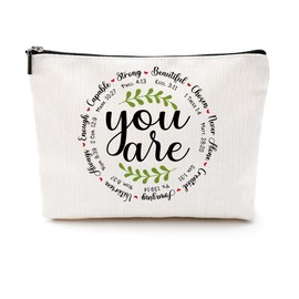 Inspirational Gifts for Women Self Care Makeup Bag Mental Health Awareness Positive Affirmation Gifts for Her Girls Therapist Psychologist Tutor Zipper Pouch Toiletry Bag Christmas Birthday