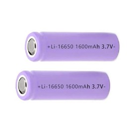 Yuntunele 16650 Rechargeable Battery,16650 Battery 1600mAh 3.7V High Capacity Button Top Rechargeable Battery for Flashlights Torches
