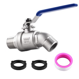 304 Stainless Steel 3/4 Inch NPT Male Hose Bib,Heavy Duty Outdoor Faucet, 3/4" Male GHT Threaded, Lead-Free, Full Flow outdoor spigot