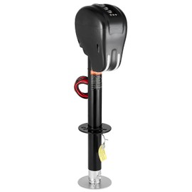 VEVOR 3500 lbs Electric Trailer Jack, Heavy Duty RV Electric Power Tongue Jack with 2 Way Connector, Memory Function, Crank Handle & Weatherproof Jack Cover, 9.5"-26.3" Lift, for Trailers & Campers