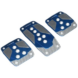 NRG Innovations PDL-400BL Aluminum Sport Pedal Blue with Silver Carbon MT