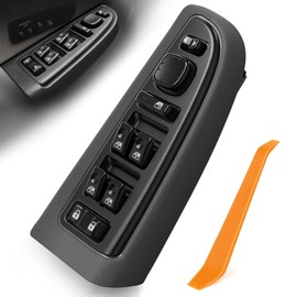 15883323 Front Driver Side Door Lock and Power Window Switch & Black Bezel Cover Compatible with 2003-2007 Chevy Avalanche Silverado Suburban Tahoe GMC Yukon Sierra Yukon XL 901-075