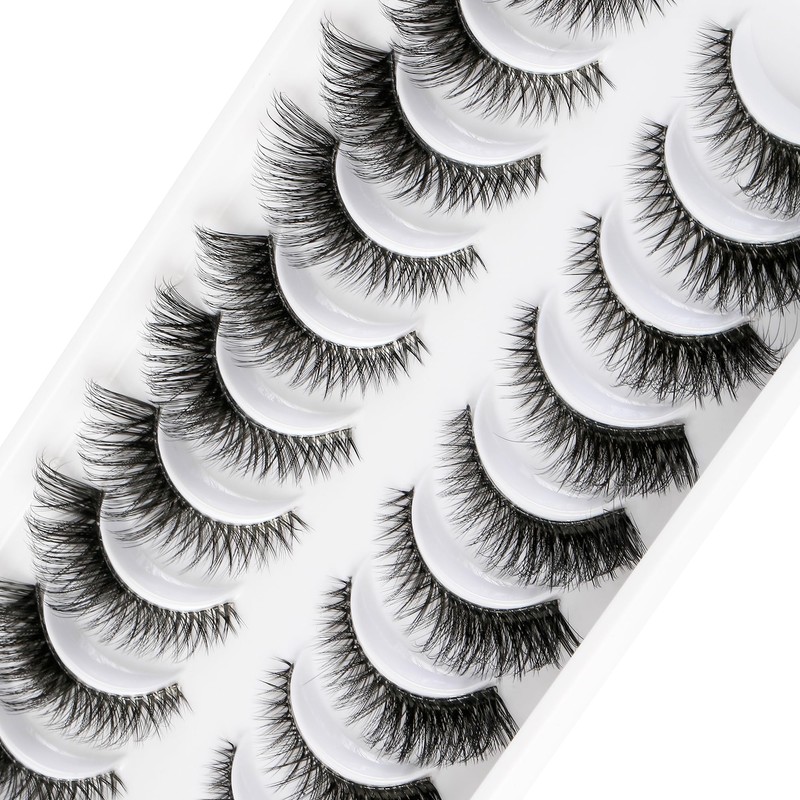 3D False Eyelashes, Natural Eyelashes, Pure Handmade Natural Look, Fluffy