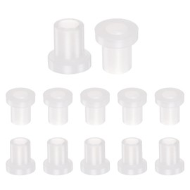 QUARKZMAN Flange Sleeve Bearings 6.1 mm ID 9.08 mm AD 13.2 mm L Nylon Bushings White Pack of 12