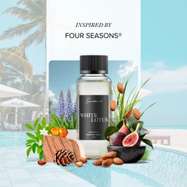 Scentiment Diffuser Oil - White Lotus | Aromatherapy Home Fragrance | Inspired by 5-Star Hotels | Luxurious Scent with Notes of Wild Fig, Vetiver, Almond, Sandalwood (500 mL)