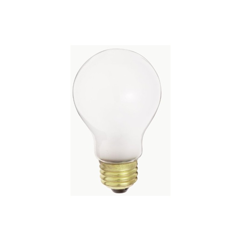 Satco S5010 12V Medium Base 25-Watt A19 Light Bulb, Frosted