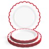 30 Pcs Red Paper Plates(7 Inch & 9 Inch Respectively