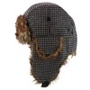 Trendy Apparel Shop Faux Fur Houndstooth Plaid Earflap Winter Trooper
