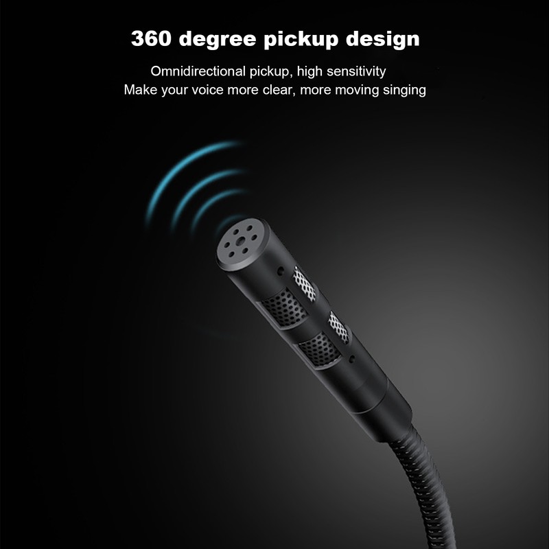 USB Microphone Adjustable Hose Desktop Computer PC Live Broadcast Business