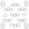 Trimming Shop Non Welded Metal D Ring Fasteners Durable Buckles