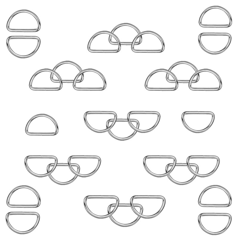 Trimming Shop Non Welded Metal D Ring Fasteners Durable Buckles