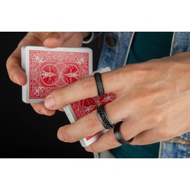 3 Anillos Negros │ Anillos Giratorios, Anillos Anti Ansiedad, Anillos de Acero Inoxidable, Anillo Hombre, Anillo Mujer, Anillos Negros MR02 (10)