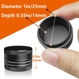 Small Pill Box, Portable Daily Tiny Pill Box Small Pill Container, Aluminium Alloy Round Small Container for Pills Pocket Pill Case (Black)