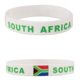 Evankin Country Flag Unisex Silicone Bracelet Rubber Sports Fashion Wristband(South Africa,one size)