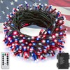 100LED Red White and Blue Lights for 4th of July