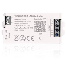 TUNICHX RGB SMD FCOB 4 PIN LED Strip 2.4 GHz WiFi Group Controller Alexa Google Home Smartphone APP Control Compatible with WR01RF LM096 FUT095 FUT096 B3 T3 Mi-Boxer/Mi-Light RGB Remote
