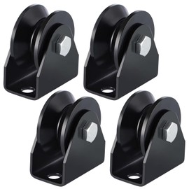 Skelang 4-Pack V Groove Caster 2.5 Inches, Sliding Gate Wheel, Rigid Caster for Rolling Gate and Fence, Sawmill, 772 Lbs Each Load Capacity