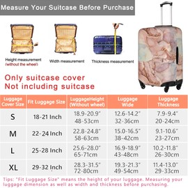 Luggage Cover Elastic Washable Stretch Suitcase Protector Anti-Scratch Travel Suitcase Cover for Kid and Adult, Pink Blue Marble, S (18-21 inch suitcase)