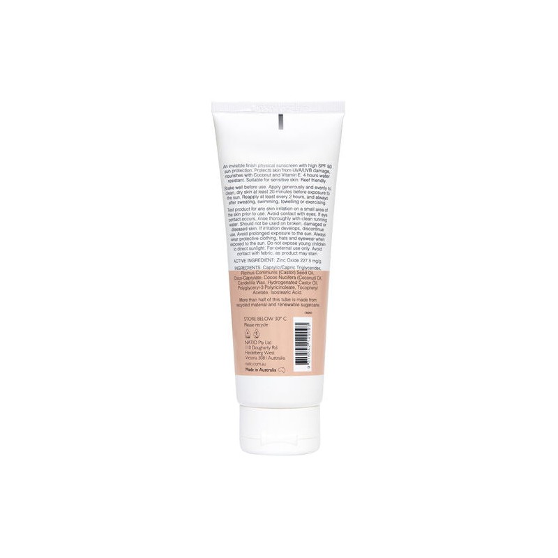 Natio Clear Zinc Mineral Sunscreen SPF 50+ 100g