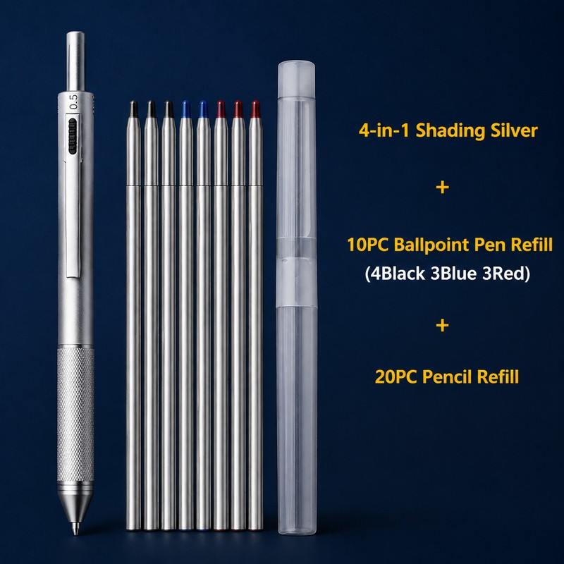 4-in-1 Multifunction Metal Pen for Office & School – 3
