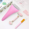 Burkey Rodillo Masaje Facial Gua Sha De Jade Antienvejecimiento Kit