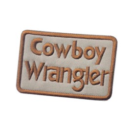 Unbranded Cowboy Wrangler Patch Iron On Embroidered Cowgirl Country