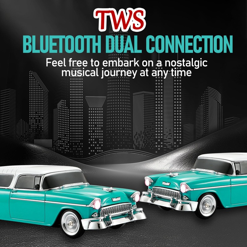 WS-1955 Retro Sedan Bluetooth Replica Speaker – Portable Wireless Car