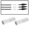eMagTech 30PCS Arrow Insert Base 6.2mm Aluminum Archery Base Inserts