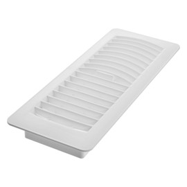 Imperial RG1458 Louvered Plastic Floor Register, 4x12 Inch, White, 5 Count