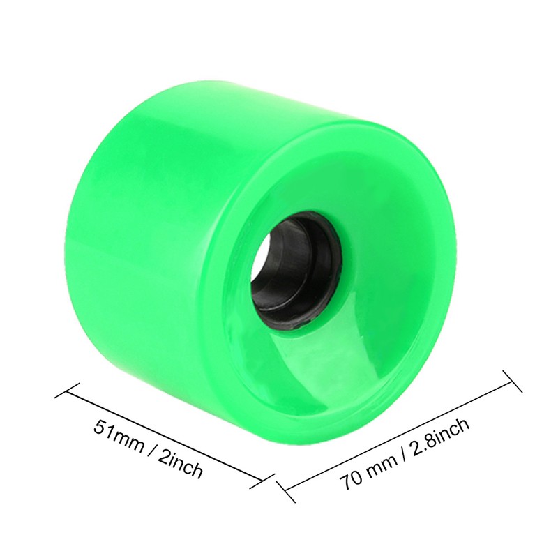 PUENTE 4pcs Set 70*51mm Superior Quality PU Skateboard Wheels Long