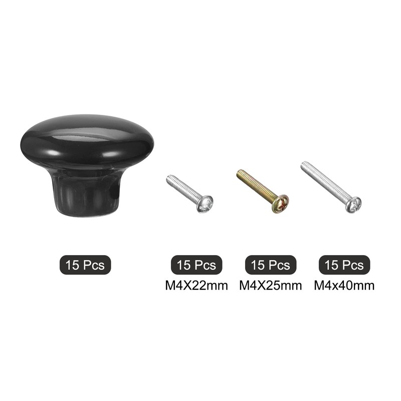 sourcing map Ceramic Drawer Knobs 15pcs, Vintage Dressers Mushroom Shape