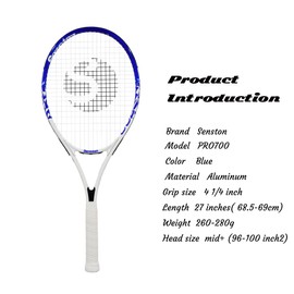 Senston 27 inch Tennis Racket for Adults 1 Pack Tennis Racket Set Tennis Overgrip, Vibration Damper