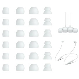 Zotech Replacement Earbud Tips for Beats Flex Earbuds, 12 Pairs S/M/L/D Sizes, Soft Silicone, Grey