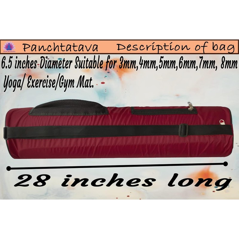 Premium Waterproof Yoga Mat Gym Bag with Zipper, Pockets and