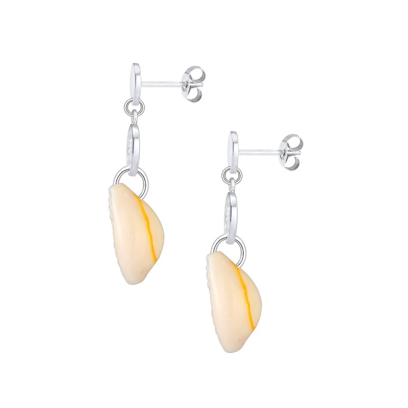Elli Women's Pendant Earrings Kauri Shell Sea Plate in 925