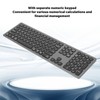 Bluetooth Keyboard with Numeric Keypad Skid Resistance Pads 110 Keys