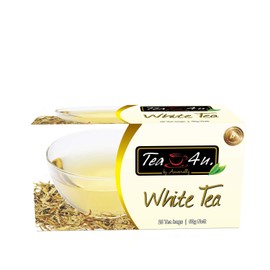 Tea4U Pure White Tea - Ceylon Tea with Rich Antioxidants -25 Bags