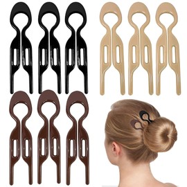 9 Pcs French Hair Pins for Women, French Twist Hair Pin, Elegant Hairs Accessories, Brown Hairpin U Shaped Hairpin for Women Girls Hairstyles Daily Wearing Hairs Fork Lightweight Bobby Hairpins