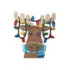 Wholesale Applique Christmas Moose - Lights in Antlers - Face/Head
