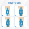 Bettinay 8PCS Knee Tape Support, Elastic Waterproof Pre Cut Muscle