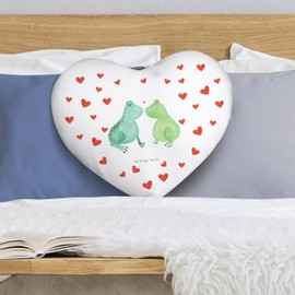 Mr. & Mrs. Panda Heart Cushion Frog Love, Couple, Partner, Couple, Heart Shape, Friend, Marriage, Decorative Cushion, Wedding Anniversary, Married