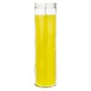 Mega Candles 1 pc Unscented Yellow 7 Day Glass Container