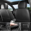 ZenRide Front Car Seat Covers 2PCS,3D Design Nappa Leather Waterproof