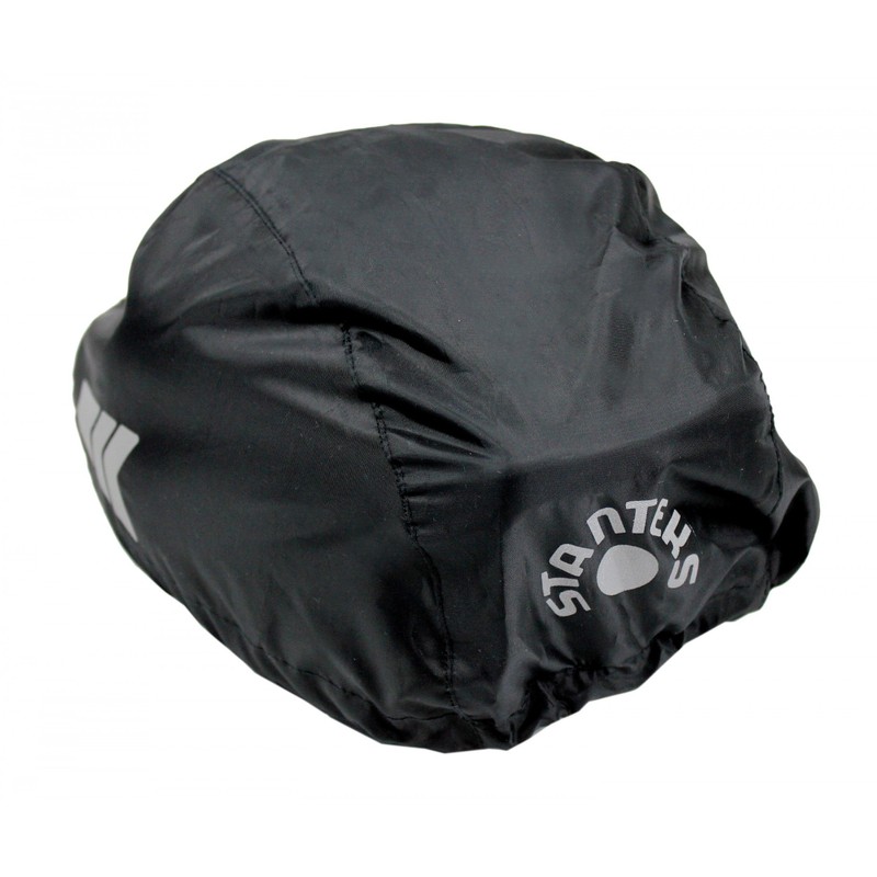 STANTEKS Helm Regenüberzug Universal Regenschutz für Fahrradhelme Regenkappe Schutzbezug (schwarz)