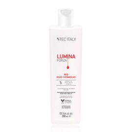 TEC ITALY Lumina Forza Tratamiento Intensificador de Color Rojo 300 ml – Matizador Rojo Profesional para Cabello Teñido – Revitaliza Intensifica y Neutraliza Tonos – Tecnología ILumina para Colores Vibrantes