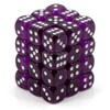 Chessex Dice D6 Sets: Purple with White Translucent - 12Mm