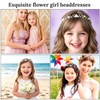 4 Pack Pearl Rhinestone Floral Headband for Wedding