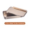 uxcell 4 Pcs Metal Tin Box Container, 2.4x1.3x0.4 Inch Slide