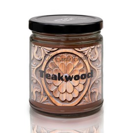Teakwood - Teak Wood Scented - 6 Oz Jar Candle - 40 Hour Burn Time