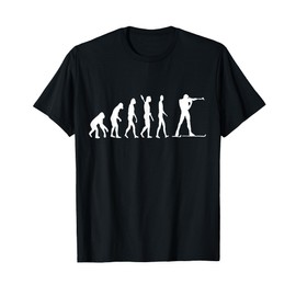 Biathlon Biathlete Evolution Skiing Shooting Sport Skier T-Shirt